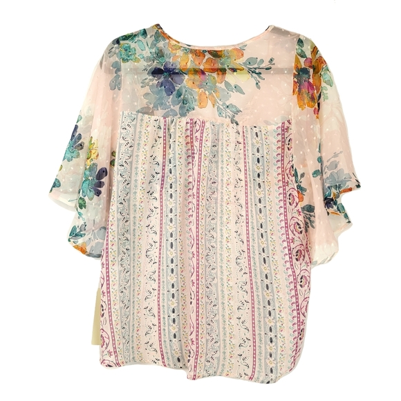 NWT FIGUEROA & Flower Butterfly Sleeve Blouse - Picture 2 of 7